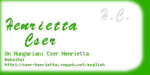 henrietta cser business card